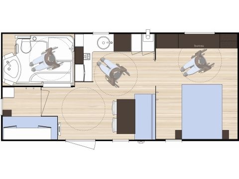 MOBILHEIM 3 Personen - Classic 2 Schlafzimmer - geeignet für Menschen mit eingeschränkter Mobilität