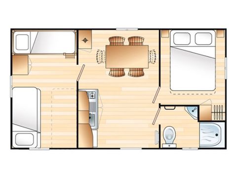 MOBILHOME 5 personas - DOMINO