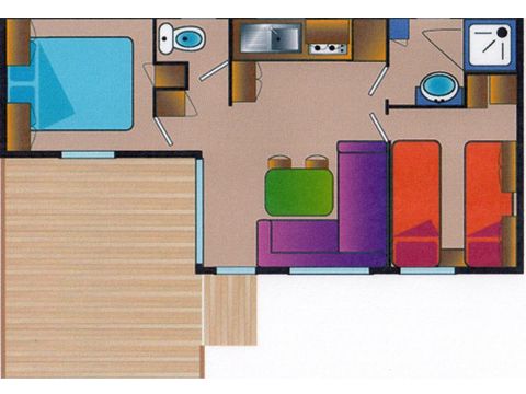 MOBILHOME 4 personas - Louisiana Pacífico