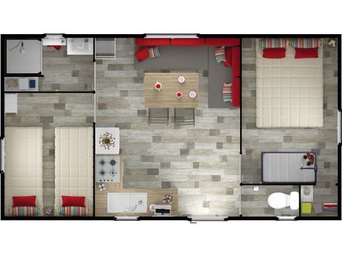 MOBILE HOME 6 people - Ibiza Duo Curtain