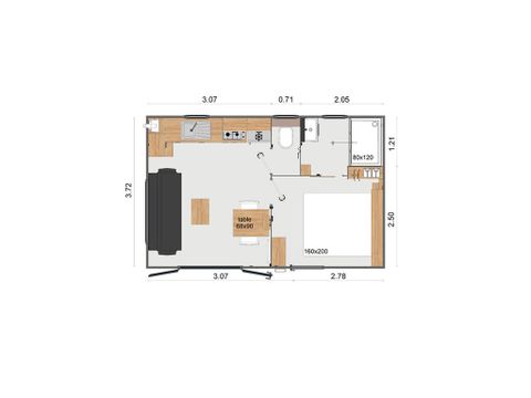 MOBILHOME 4 personas - Rapidhome de pie VP61