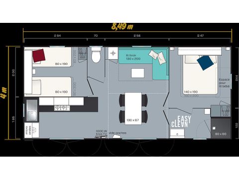 Mobilheim 6 Personen - Riviera Suite