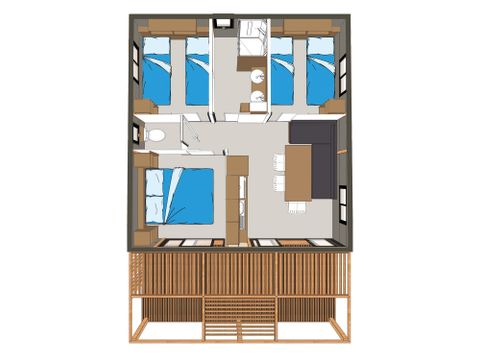 Chalet 6 persons - Confort Plus ROUTE 66