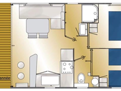 MOBILHOME 4 personnes - 4 pers 23m²