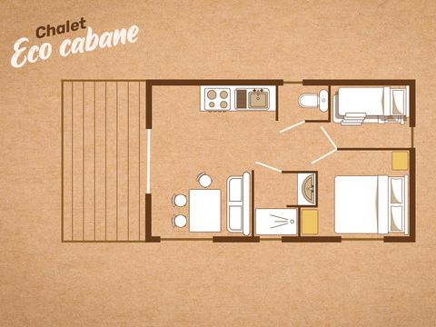 CHALET 4 personas - CONFORT DE LA CABINA ECOLÓGICA