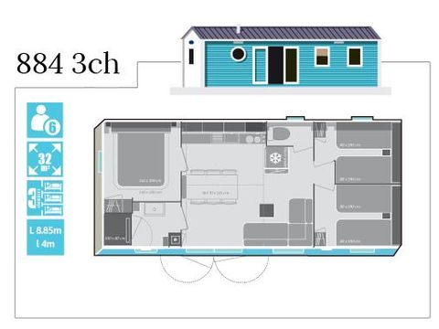 MOBILHOME 6 personas - GD CONFORT