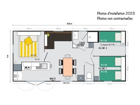 Stacaravan 6 personen - 31m² Premium ruimte