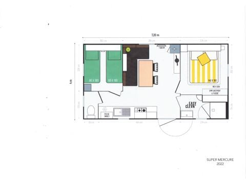 MOBILHOME 4 personnes - Nouveau Cottage 2 chambres - 26 m²