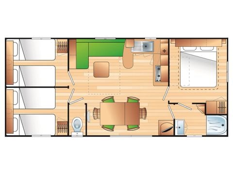 Mobile home 6 persons - Fisherman's hut (3 rooms)