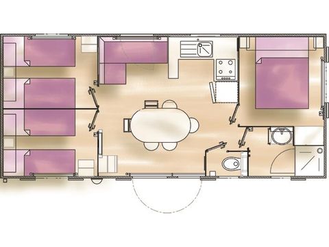 MOBILHOME 8 personas - Grand Confort (3 habitaciones)
