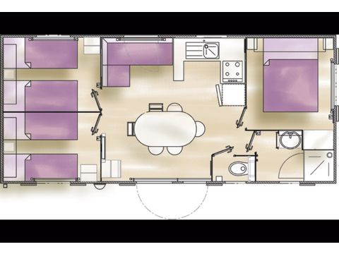 MOBILHOME 8 personas - Prestige (3 dormitorios)