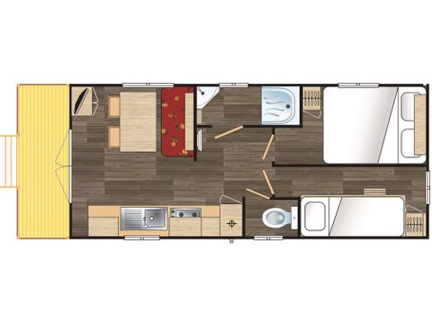 AUßERGEWÖHNLICHE UNTERKUNFT 4 Personen - Wohnwagen (2 Zimmer)