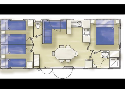 MOBILE HOME 6 people - Classic (3 bedrooms)