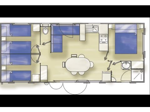 Mobile home 6 persons - Classic (3 bedrooms)