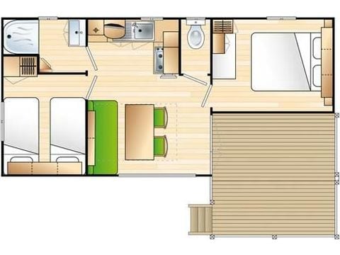 Mobile home 4 persons - Mobile home Bambou