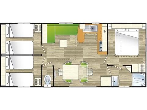 MOBILHOME 6 personnes - Mobil home Baobab