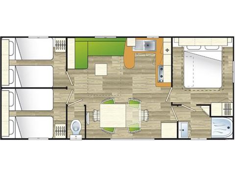Stacaravan 6 personen - Baobab
