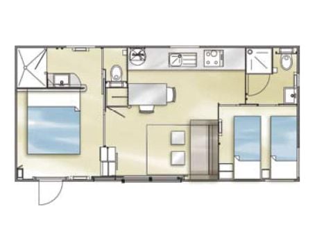CASA MOBILE 4 persone - Residenza di design 35m² Premium (2 camere)