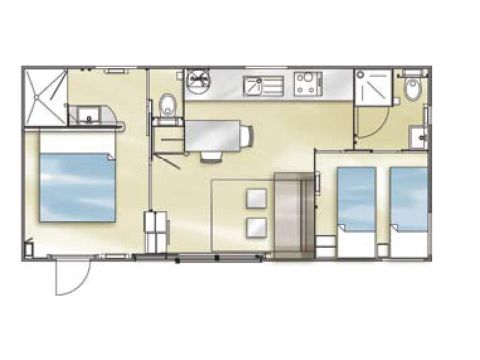 MOBILHOME 4 personas - Residencia de diseño 35m² Premium (2 dormitorios)