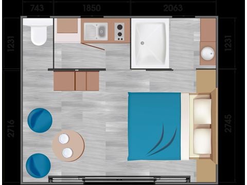 MOBILHOME 8 personnes - Lodge Les Voiles 59m² Premium (4 chambres)