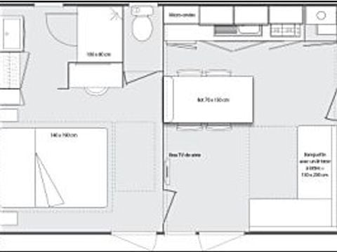 Stacaravan 2 personen - Comfort Suite (1 slaapkamer)