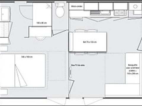 MOBILHOME 2 personas - Suite Confort (1 dormitorio)