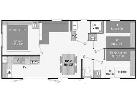 MOBILE HOME 6 people - OPALIA