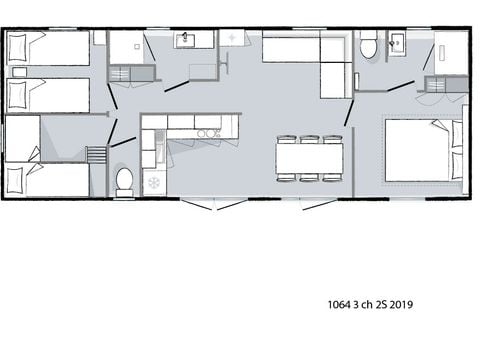 MOBILHOME 8 personnes - Aloa dimanche 6/8 prs