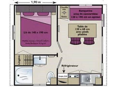 MOBILHOME 2 personas - Tipo 1 - SUPER ASTRIA CONFORT