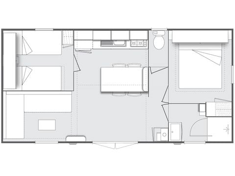 Stacaravan 5 personen - FRANTHEOR - O'HARA 784 TV AIRCONDITIONING