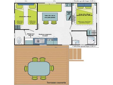 MOBILHOME 4 personas - FRANTHEOR - RIVIERA 2