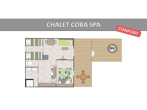 CHALET 4 personnes - CHALET COBA. CONFORT AVEC SPA