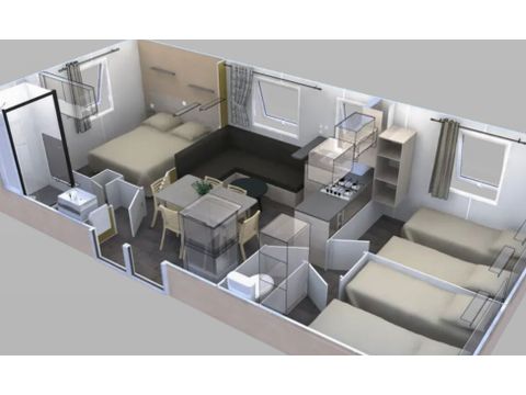 Mobile home 6 persons - Comfort 3 bedroom mobile home -TV