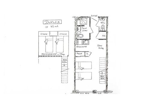 Studio 4 persons - Duplex - Sea View