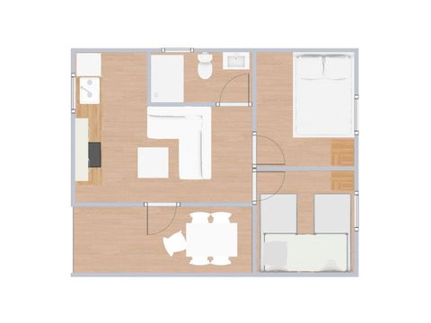 Bungalow 5 persons - C. Paradise Comfort