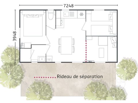 Mobile home 6 persons - MODULO 2 bedrooms
