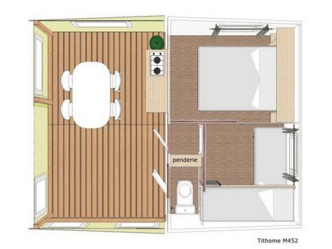 Glamping tent 4 persons - Tithome without shower
