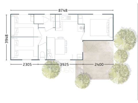 MOBILE HOME 6 people - MH Confort 3ch 6p