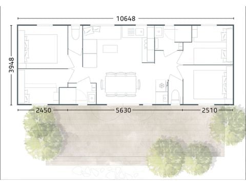 MOBILHOME 8 personas - MH Premium 4ch 8p