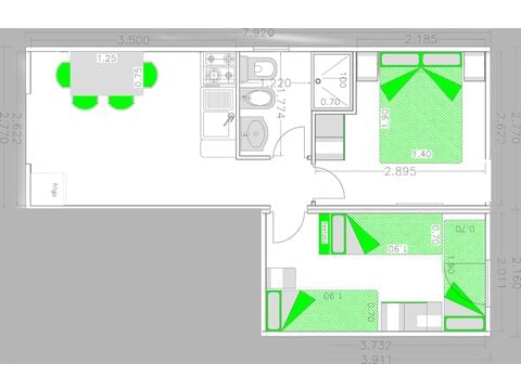 Bungalow 5 persons - Helios