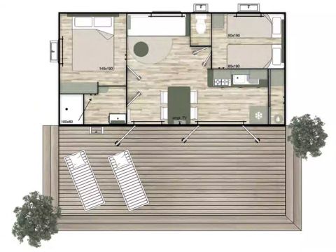 Mobile home 4 persons - Marenostrum
