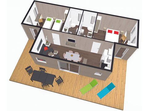 Mobilheim 4 Personen - Cottage 2 Zimmer