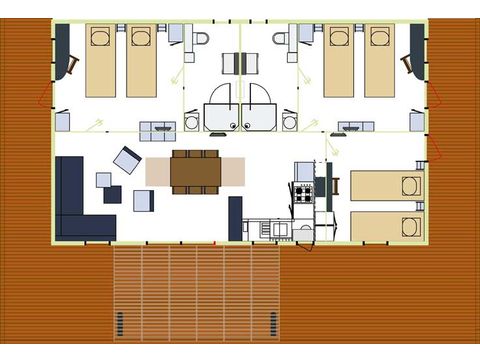 Mobilheim 6 Personen - Cottage 3 Zimmer