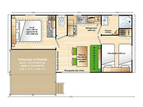 Stacaravan 4 personen - LOGGIA
