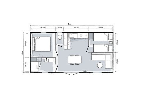 Mobile home 6 persons - RIVIERA 4/6 places