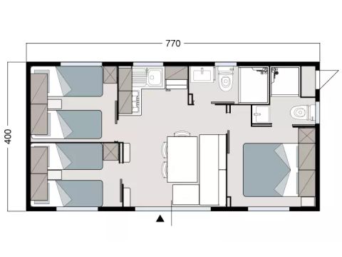 MOBILE HOME 7 people - Tahiti 4 Rooms 6/7 People Air-conditioned