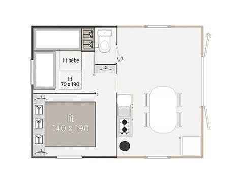 MOBILHOME 5 personas - ABELIA