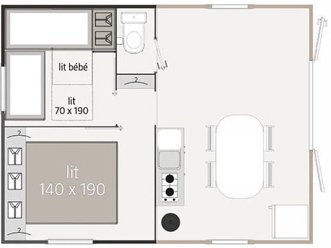 MOBILHOME 5 personas -  ALTHEA