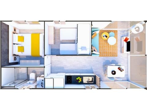 BUNGALOW 5 personas - Family Lodge 2 (2 habitaciones)