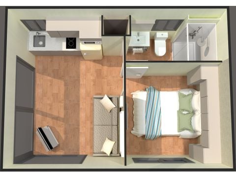 Bungalow 2 personnes - Family Lodge 1